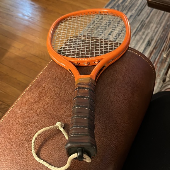 Racquetball Racket Vintage 1970's Leach Bandido San Diego- with Orange frame - Picture 5 of 10
